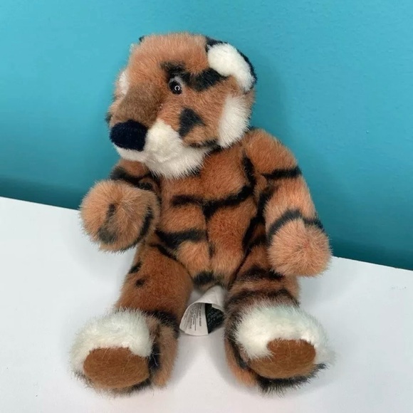 Russ Tiger Cub Tickles Plush Vintage Big Cat Stuffed Animal 8” Rare - Picture 4 of 10